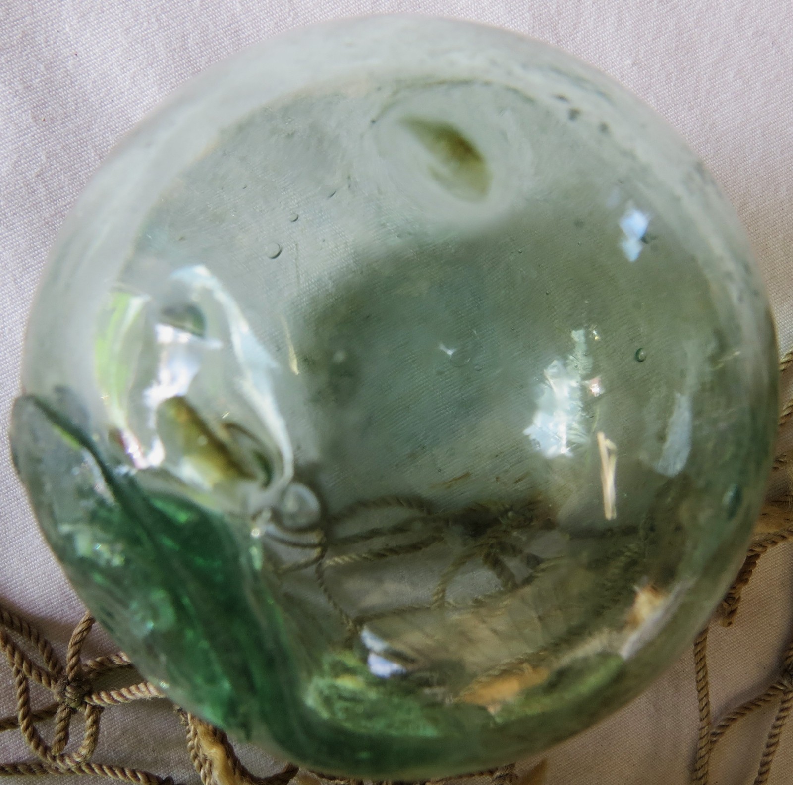 JAPANESE GLASS Fishing FLOATS Mixed Shades & Sizes (5) w/Inclusions Antiques!