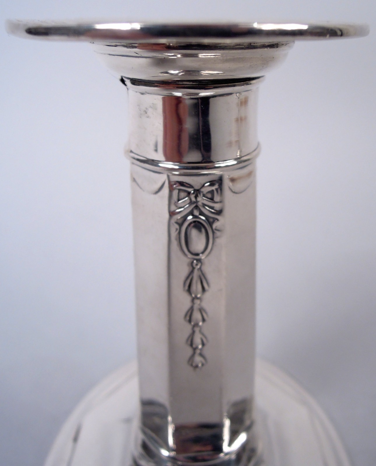 Goldsmiths & Silversmiths Candlesticks Antique English Sterling Silver 1905