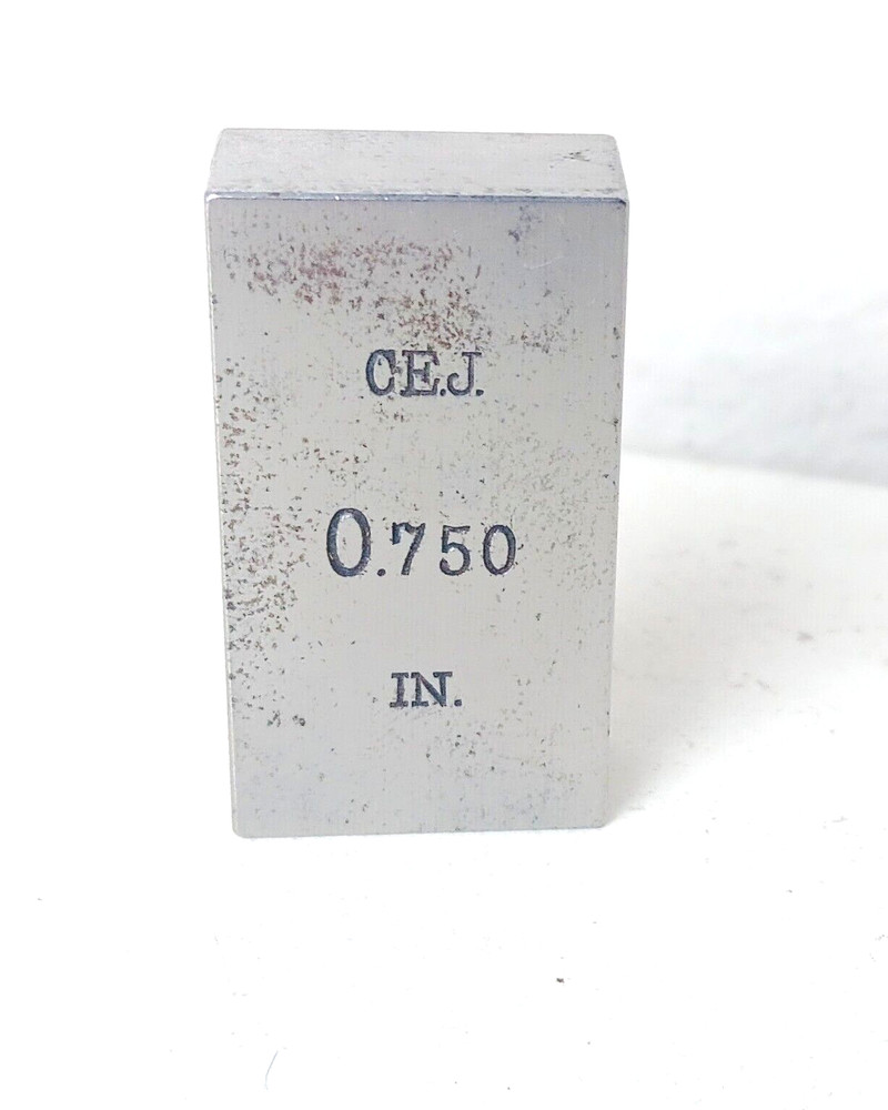 C E JOHANSON Sweden 0.750" Rectangular Gauge Metal Block CEJ