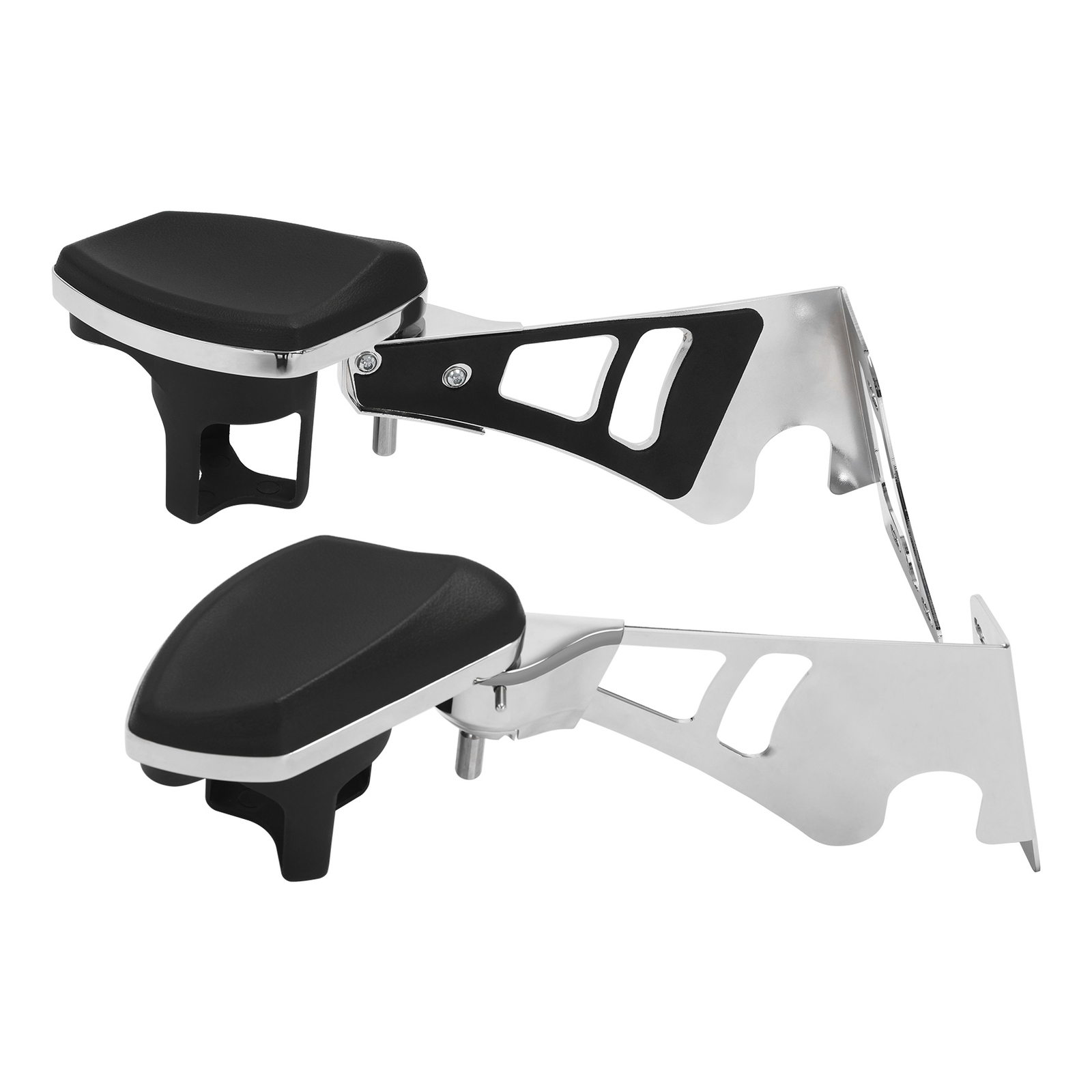 Adjustable Rear Passenger Armrests Drink Holder Fit For Harley Touring 1997-2013