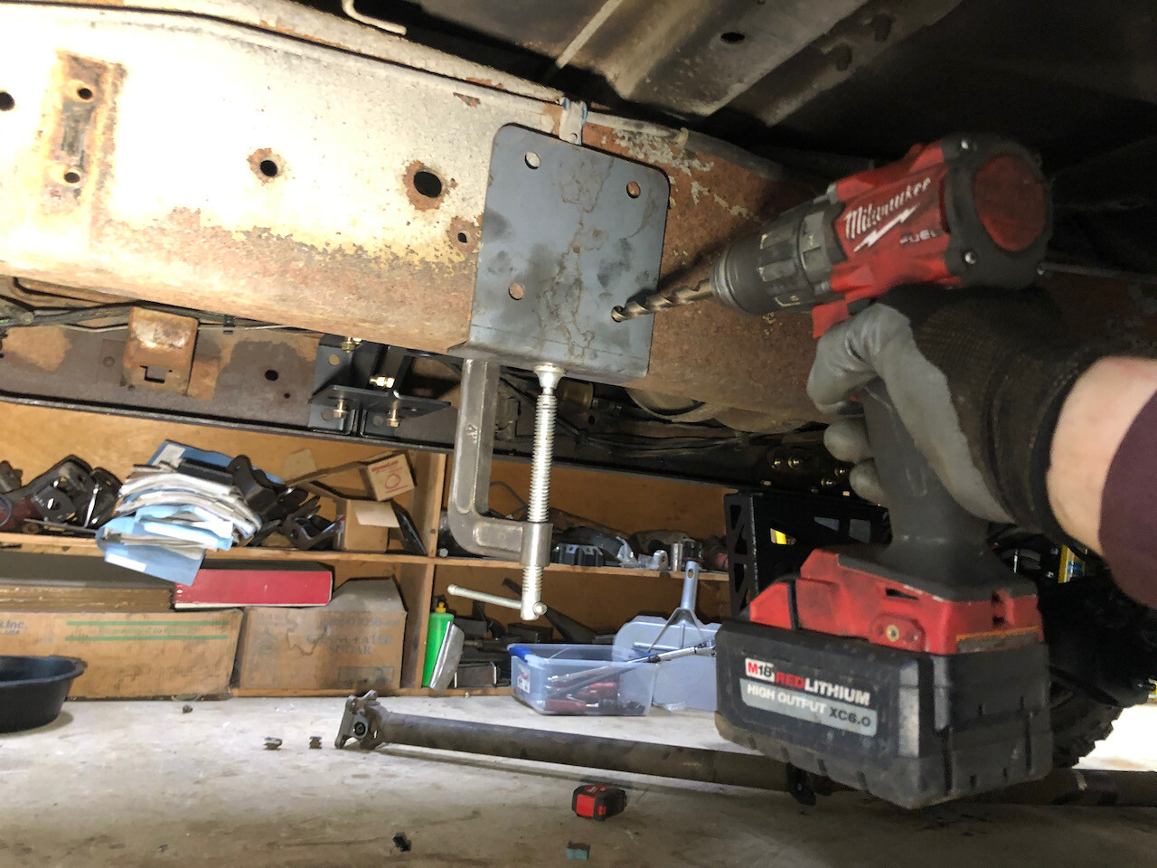 Transfer Case Mounting Bracket Ford NP205 Divorced crossmember 4x4 truck frame