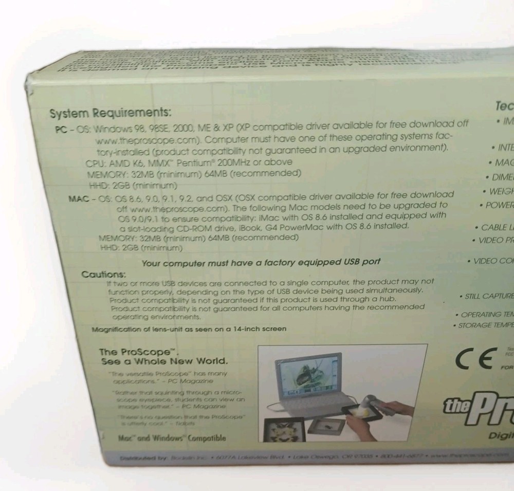 Scalar "The ProScope" Handheld Digital USB Microscope M2 UM02-SUZ-01