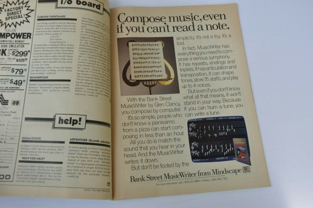 ANTIC Atari Resource Magazine March 1985 Computer Games Arcade Fonts Label Maker