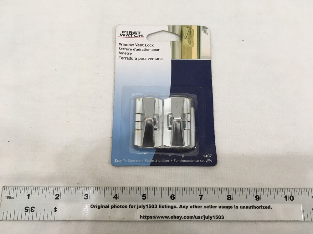 (1) NEW First Watch Window Vent Lock - CHROME - 1407