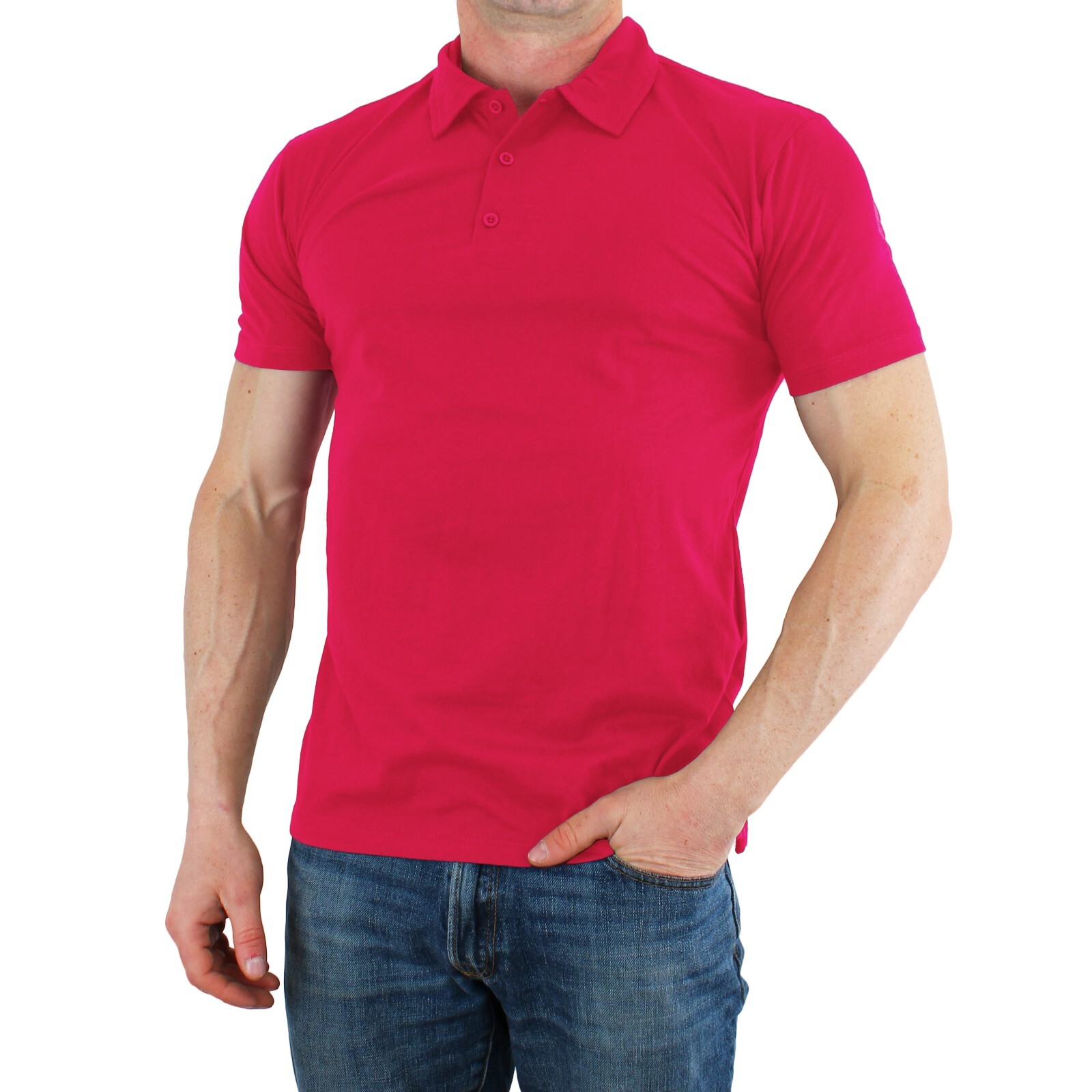True Classic Men's Premium Fitted Polo Shirt Athletic Cut