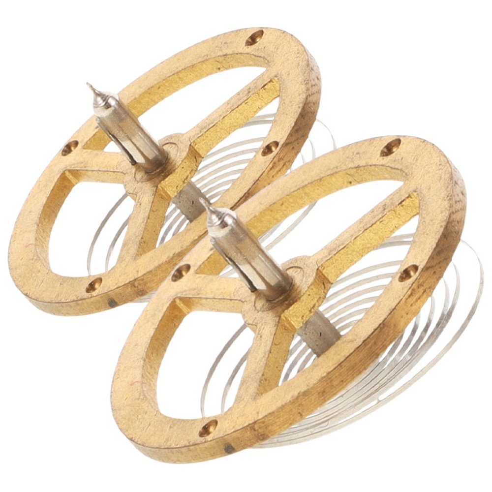 2 Pcs Clock Repairing Accessory Balance Wheel Part Spring Replacement