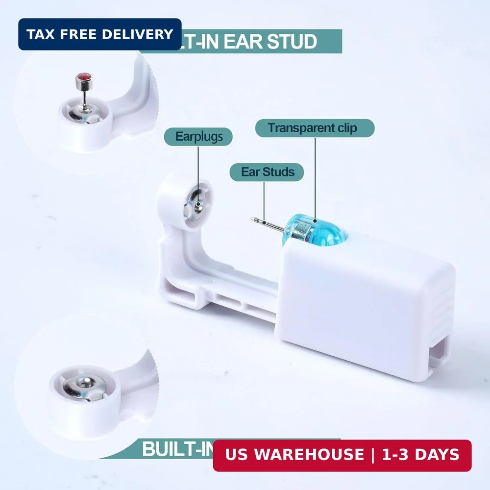 12PCS Ear Piercing Kit, Disposable Self Gun Kit with Studs...