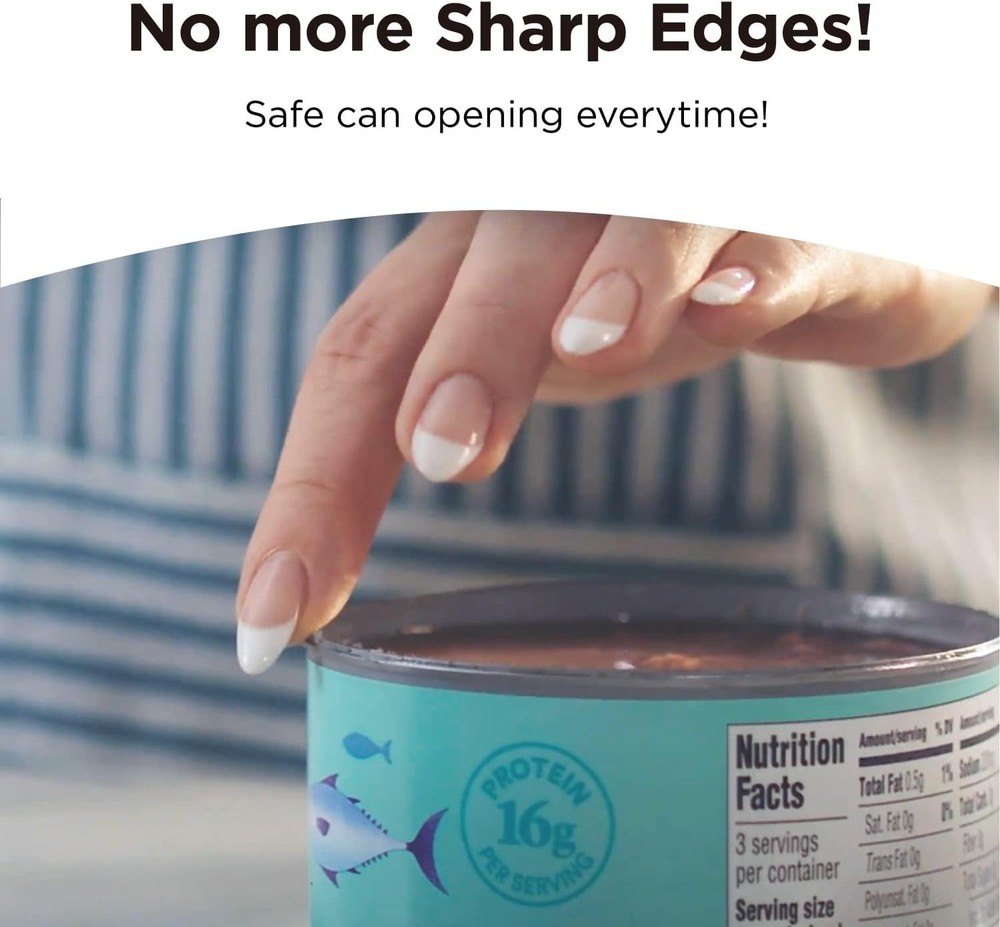 Smooth Edge Can Opener: Easy One-Press Operation