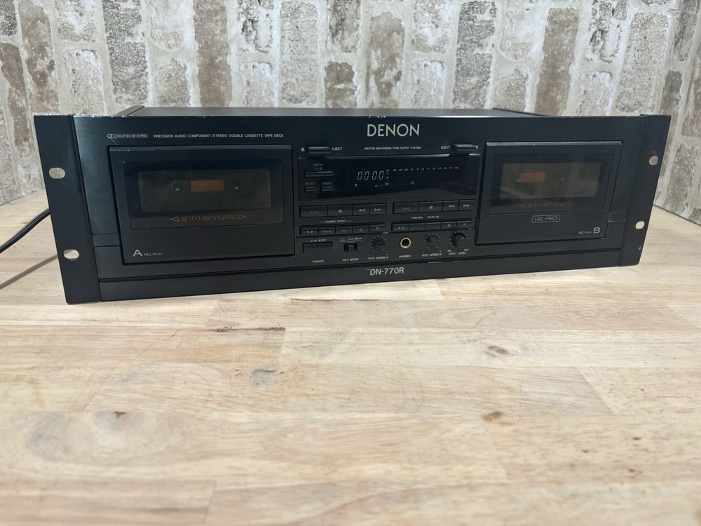 Denon DN-770R Stereo Double Cassette Tape Deck⭐️Precision Component⭐️Tested Read
