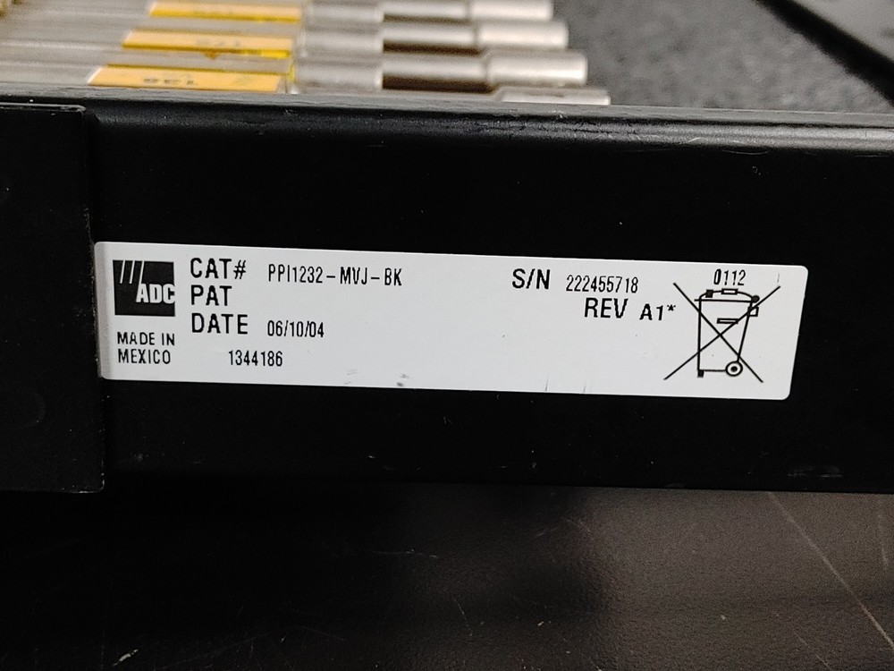 ADC Pro Patch PP1232-MVJ-BK High Definition 2x32 Patch Panel Patchbay