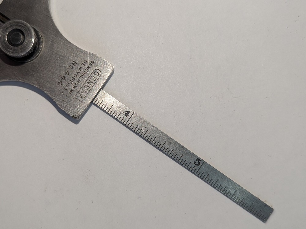GENERAL HARDWARE MFG DEPTH PROTRACTOR GAGE SCALE NO. 444
