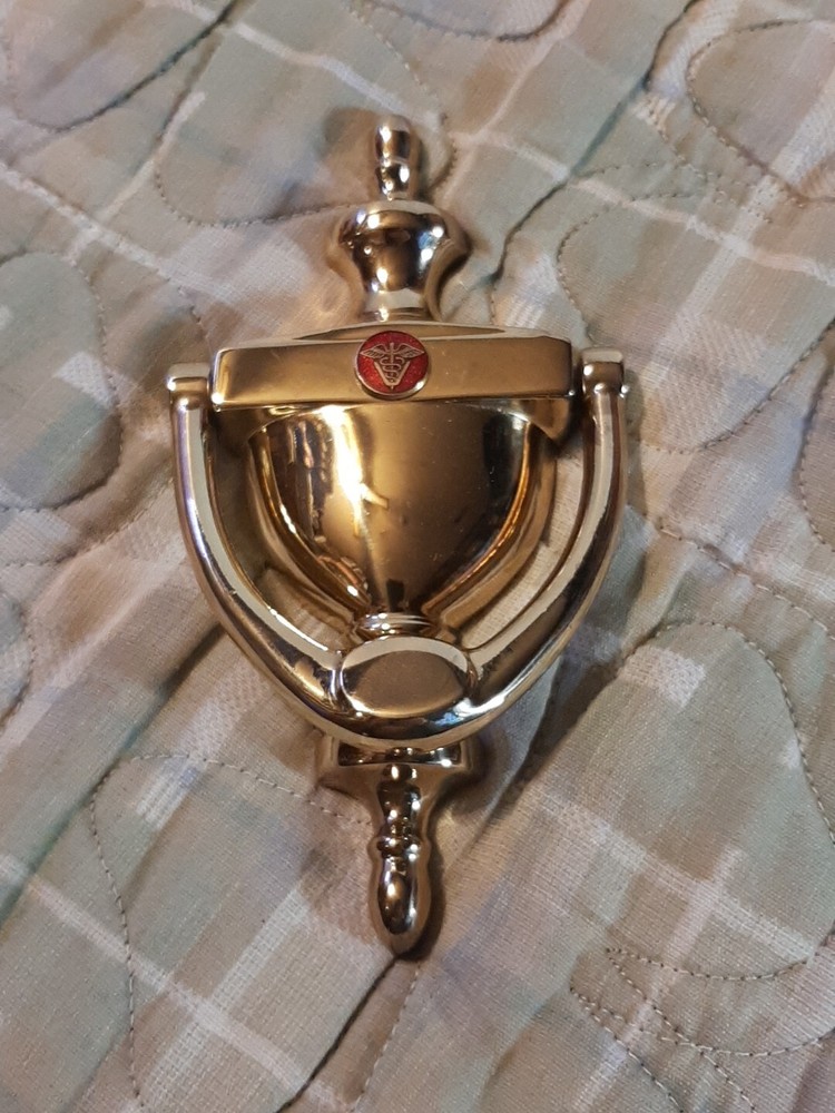 Polished Brass door knocker With LOGO