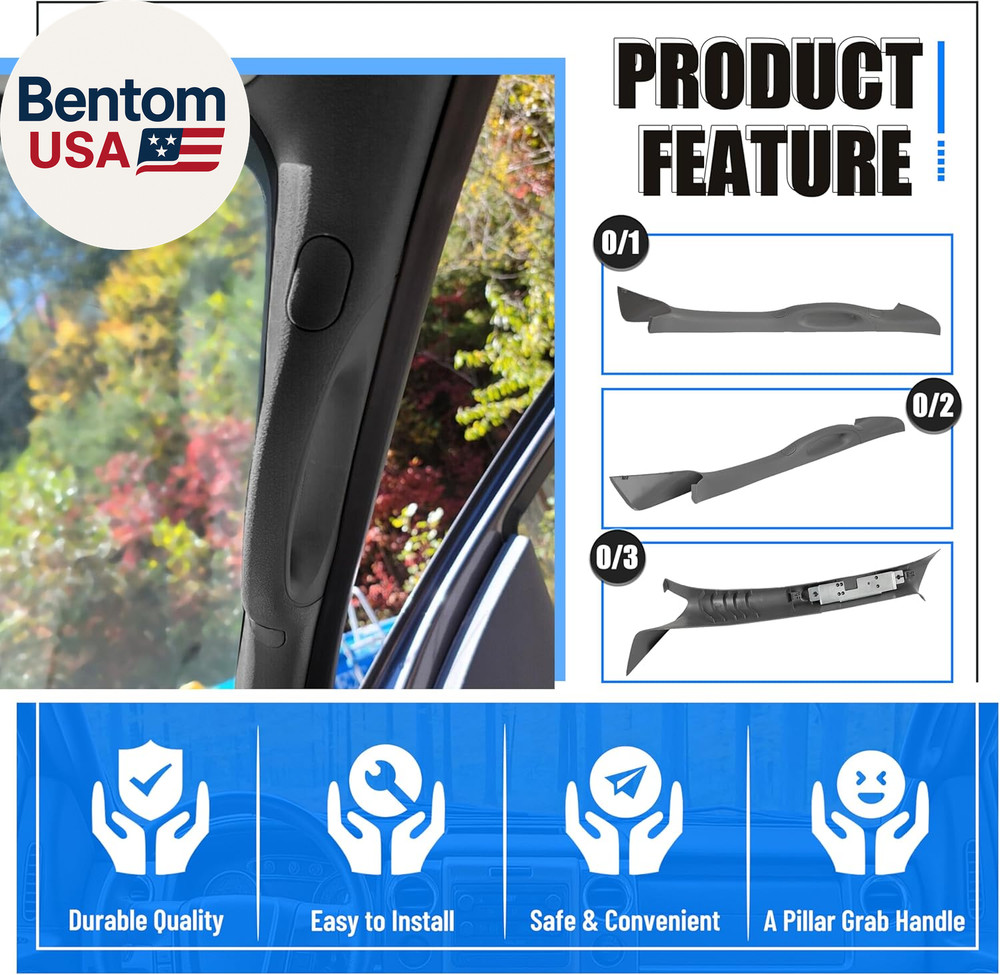 a Pillar RH Passenger Right Side Interior Grey Trim Handle Compatible with 2004-