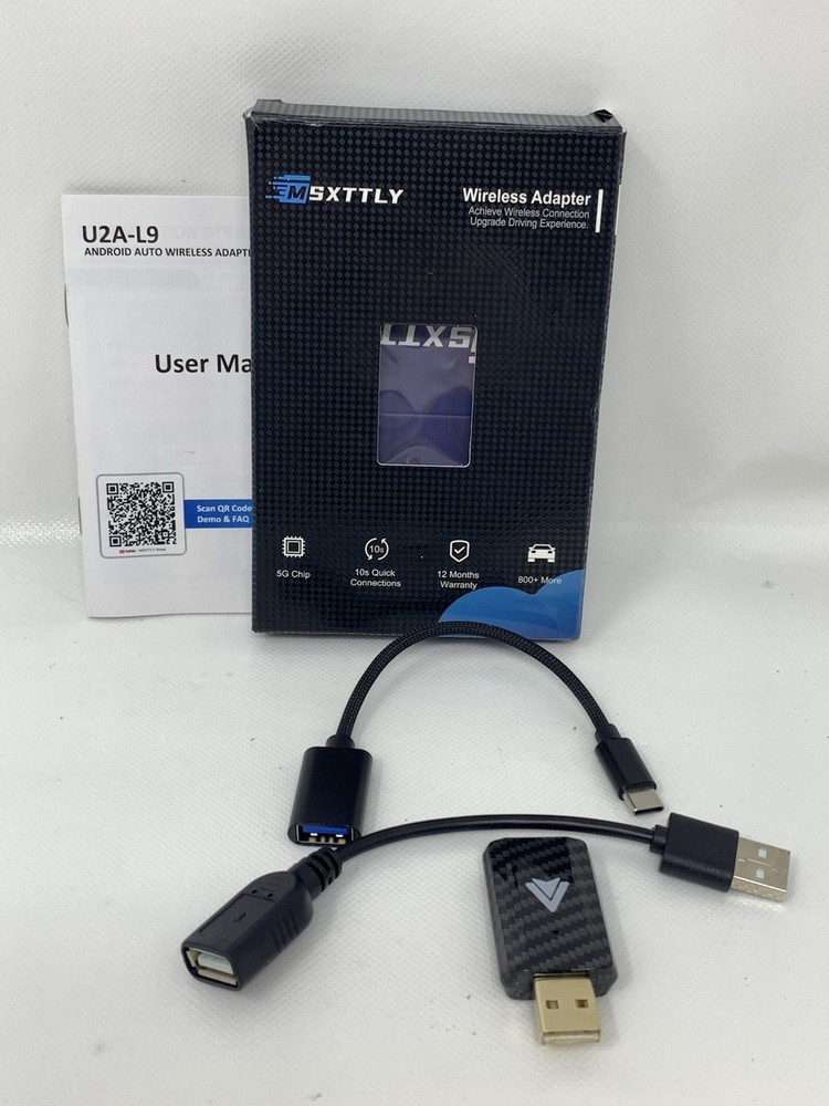 MSXTTLY Android Auto Wireless Adapter for Car Small Android auto Dongle for Car