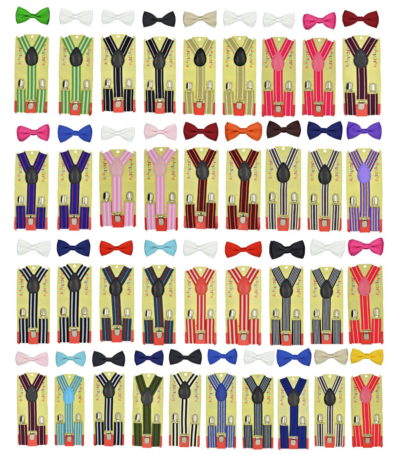 CUTE Baby Toddler Kids Children Boys Girls Stripe Elastic Suspender& Bow Tie Set