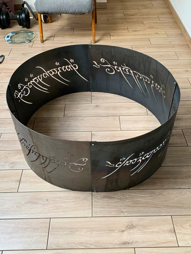Mystical Fire Ring, Custom Heavy Duty Elvish Fire Ring, Backyard Fire Pit