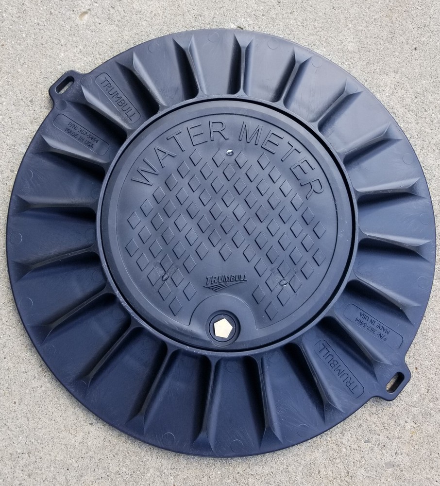 Meter Box Ring and Cover, 12" locking cover with ring for 15"-21" meter Boxes