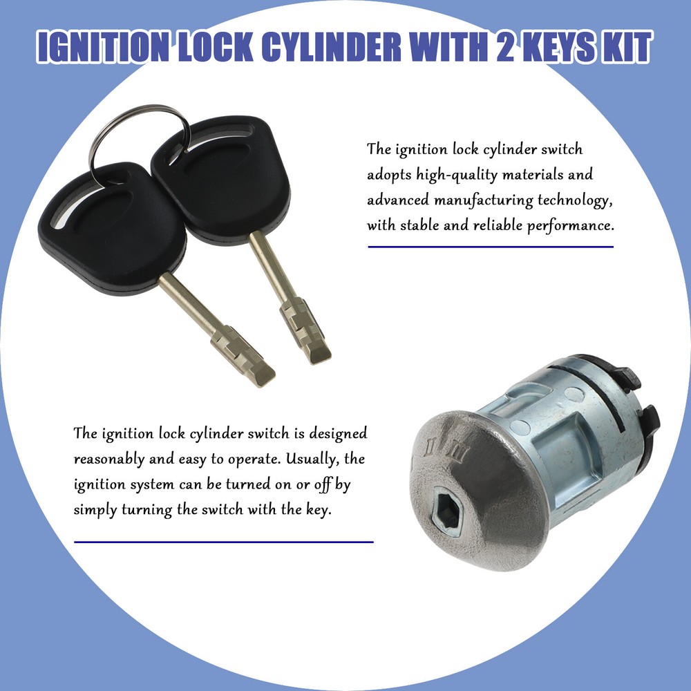 Ignition Lock Cylinder with 2 Keys for 2010-2013 Ford Transit Connect 2.0L L4
