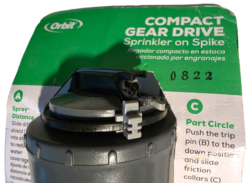 Orbit Sprinkler Step on Metal Spike Adjustable Spray Distance & Pattern NEW