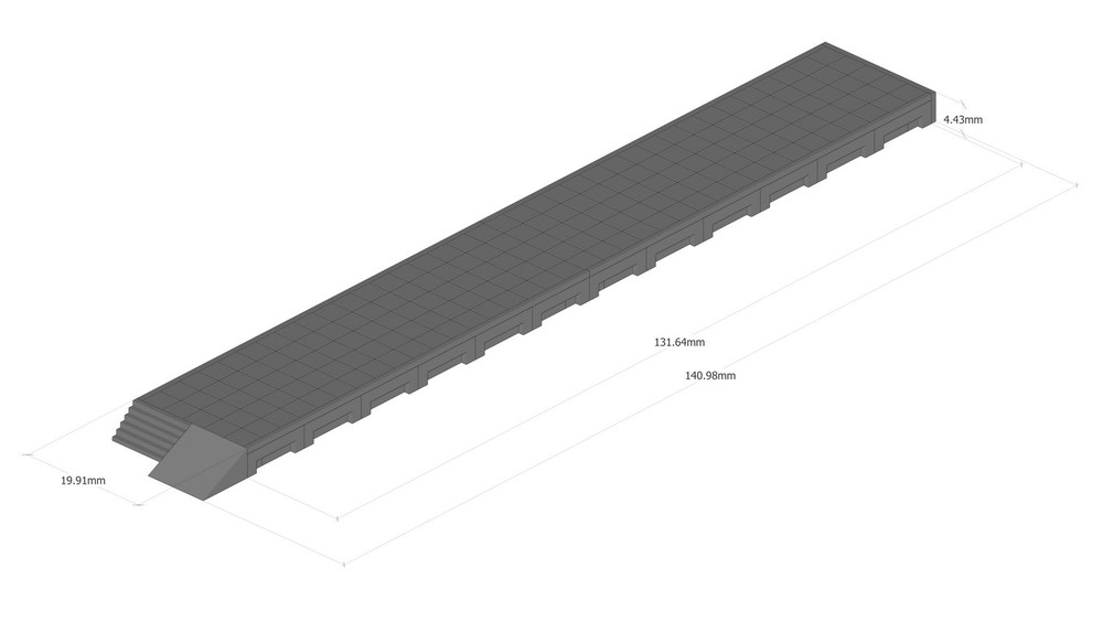 Outland Models Miniatures Classic Passenger Platform - basic 1:220 Z Scale