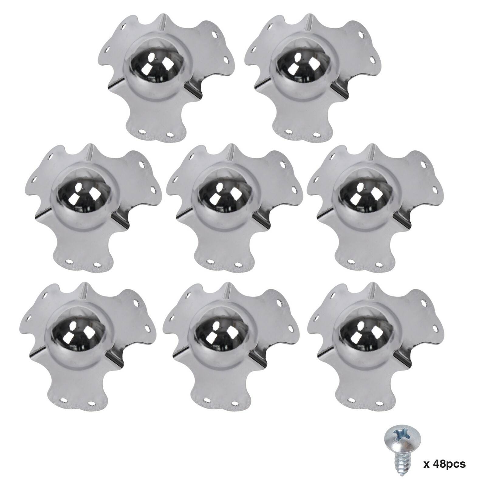 Sound Town 8-pack Large Ball Corner Edge Protector for Flight Case (ST-RHW-07)