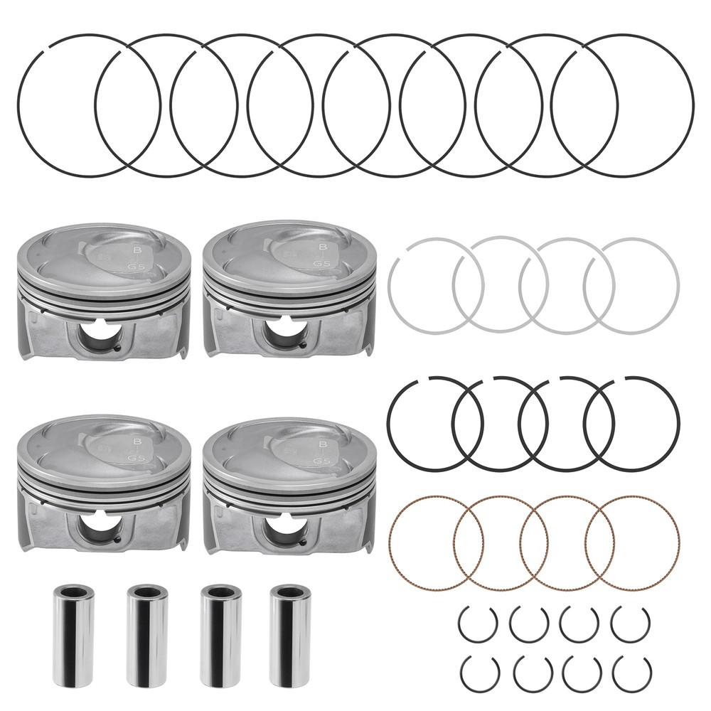 4PCS Engine Piston & Pin & Snap Ring For 2011-2019 Sonata Sorento Optima 2.4L