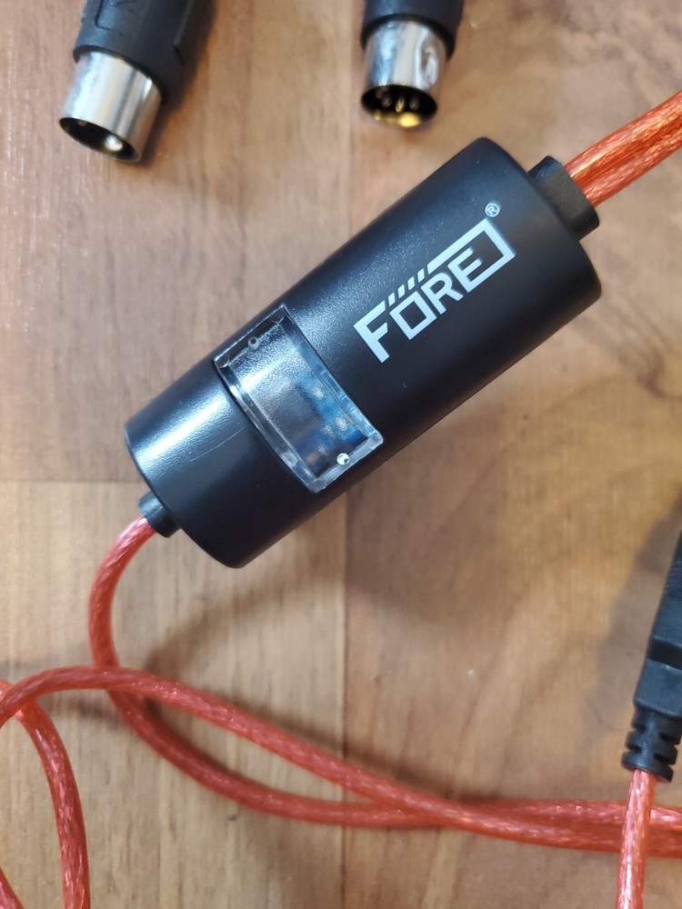 MIDI to USB Interface Cable Adapter for Keyboard/Synthesizer, Windows/Mac, 6.5Ft