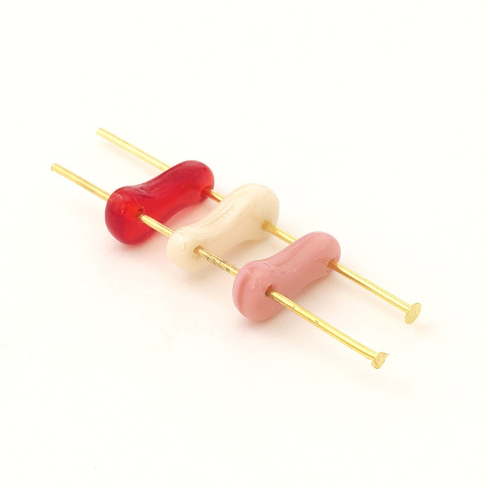Lynx 2-Hole Ruby Bead 3mm x 10mm