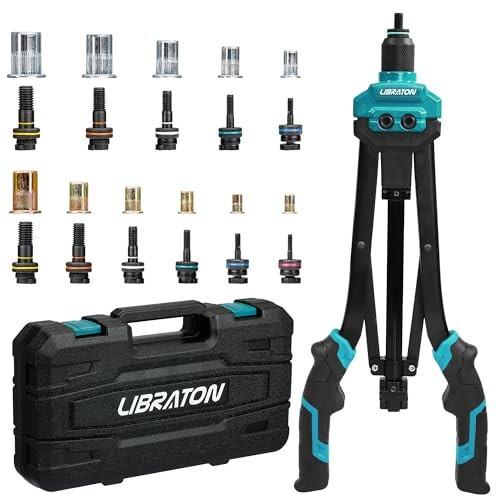 Rivet Nut Tool, 16" Rivnut Tool Kit, Hand Rivet Nut Tool kit with 11PCS