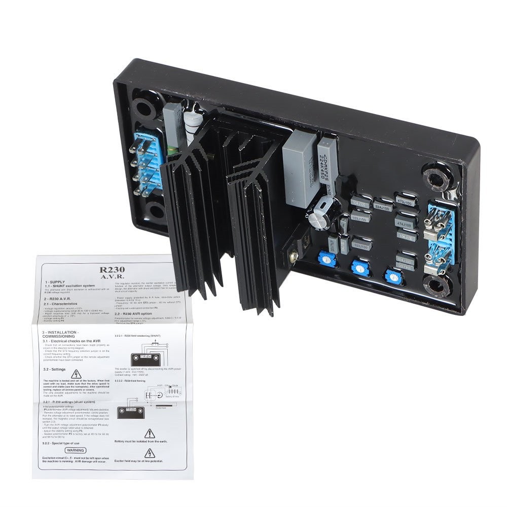 LABLT 1Pack AVR R230 Automatic Voltage Regulator Electronics Module 45~65 Hz