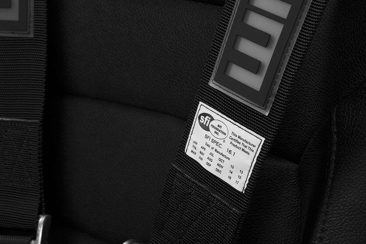 BRAUM Racing BLACK 5 Point 3" Inch SFI Certified 16.1 Racing Harness Single New