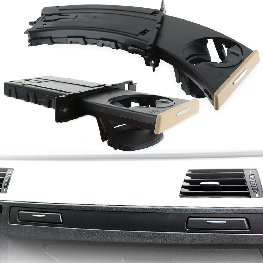 For BMW E90 E91 E92 E93 Left Driver+Right Passenger Retractable Cup Holder Beige