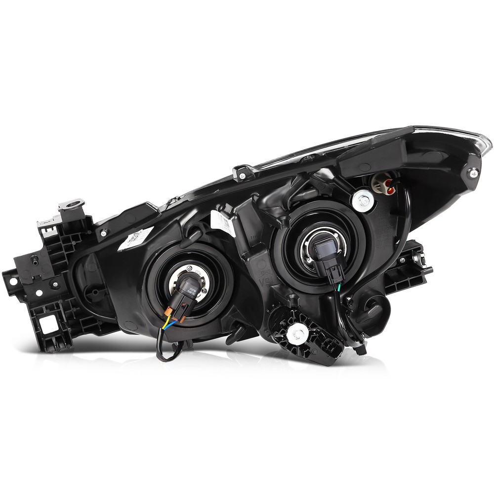 Pair Headlights Assembly Black Left+Right w/Projector For 2014-2016 Mazda 3