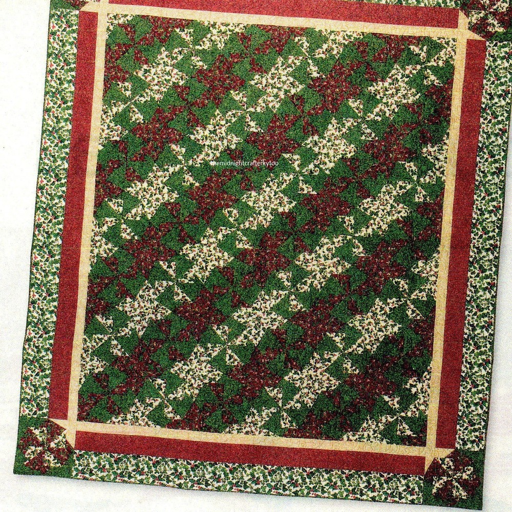 Christmas Blooms Quilt Pattern Pieced TL