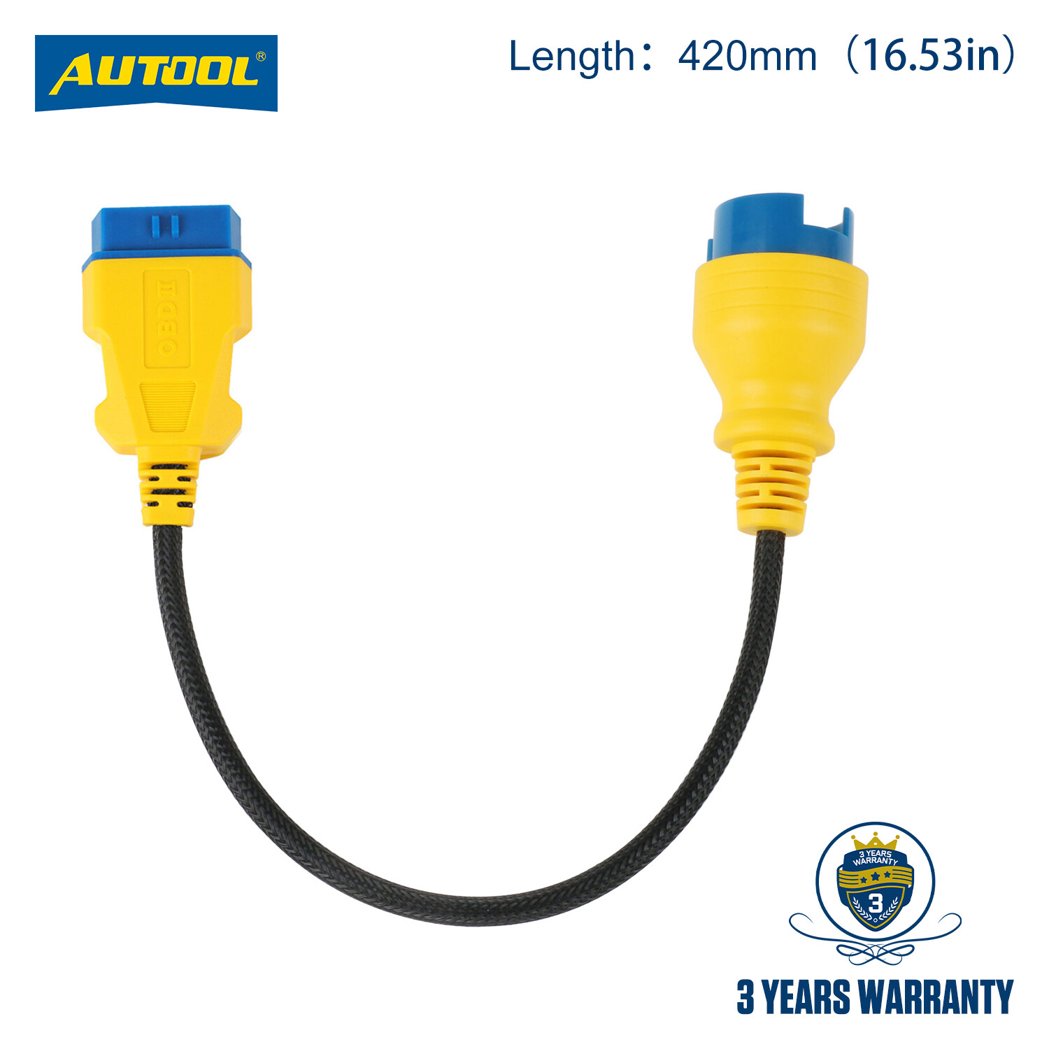 OBD2 38 to 16 Pin Adaptor Diagnostic Lead Scanner Cable Fit For Mercedes Benz