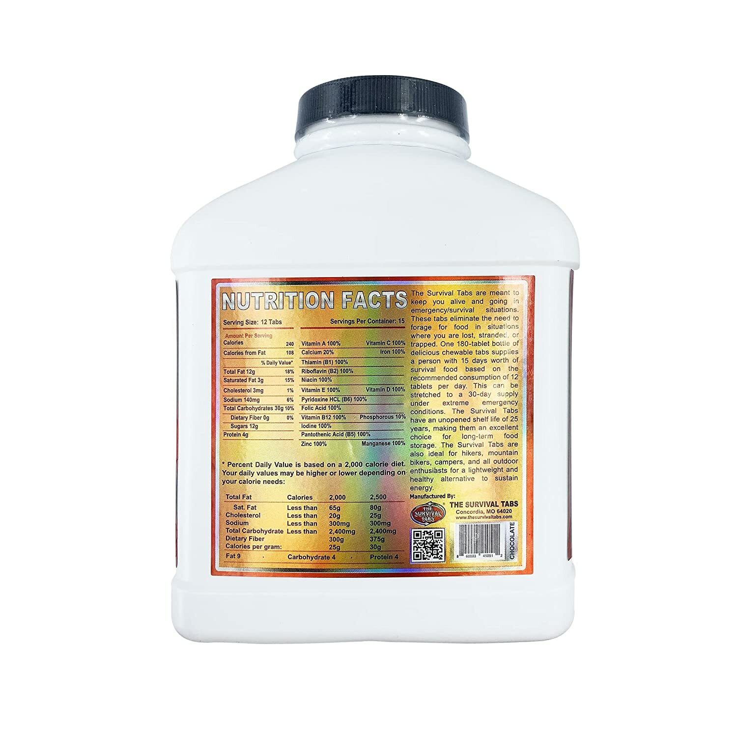 Survival Tabs Supplies Emergency Food Ration Survival Food Kit 4 Months Food