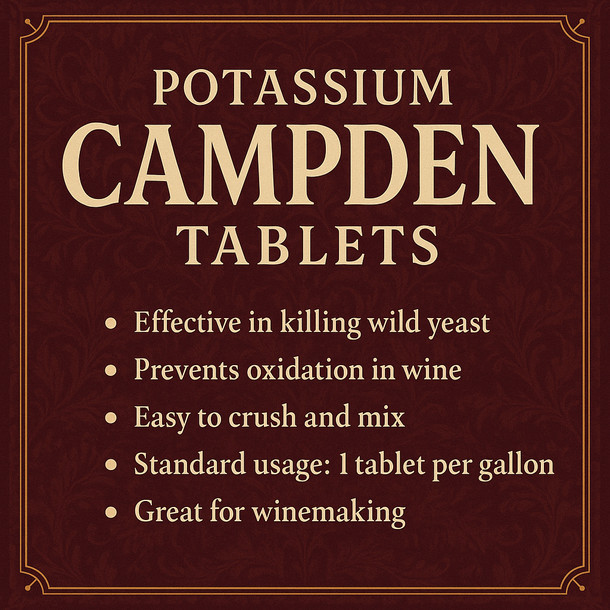 LD Carlson Potassium Campden Tablets 100 ct