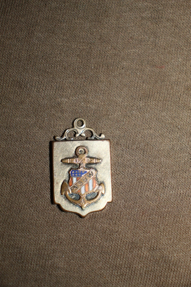 Original WW2 U.S. Coast Guard Sweetheart Metal Necklace Charm