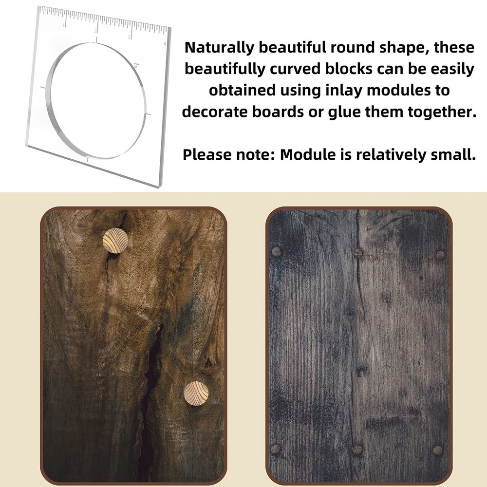 4 PCS 4 Circle Inlay Router Jig Template, Woodworking, Decorative Tools, Guide