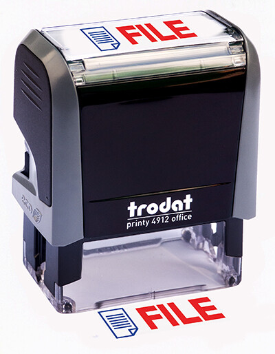 Trodat "FILE" Self Inking Rubber Stamp