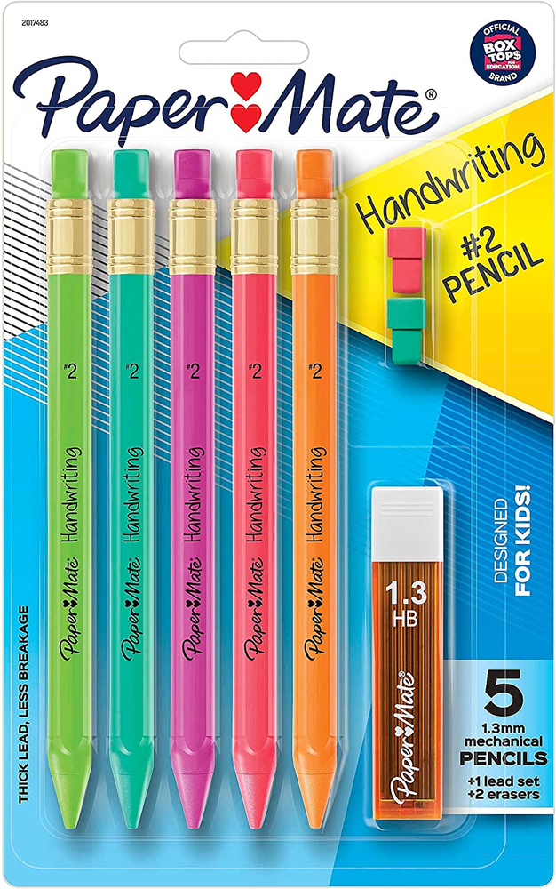 Paper Mate Handwriting Triangular Mechanical Pencil Set with Lead & Eraser Refil