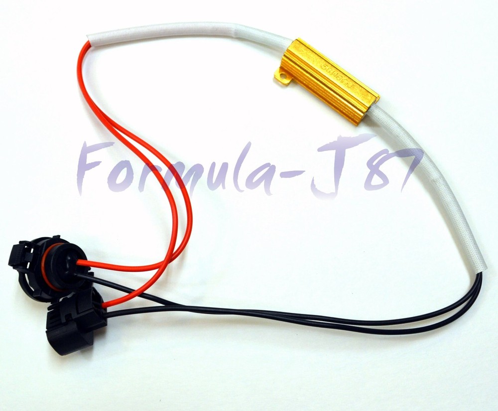 Wire LED Resistor Canceler Error Decoder PSX24W 2504 DRL Light Bulb Flicker Fix
