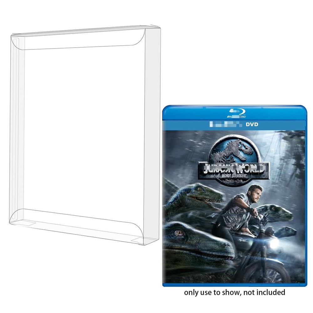 25x Clear Blu-Ray Slipcover Protector Case Compatible With 4K UHD& Blu Ray Slips