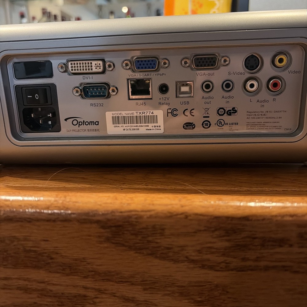 Optoma Silver Desktop Projector with Remote Control