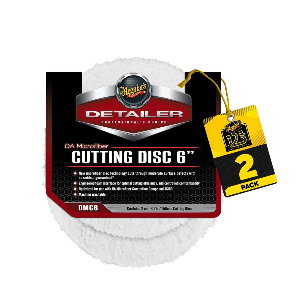 Meguiars DMC6 DA 6 Microfiber Cutting Disc 2 Pack