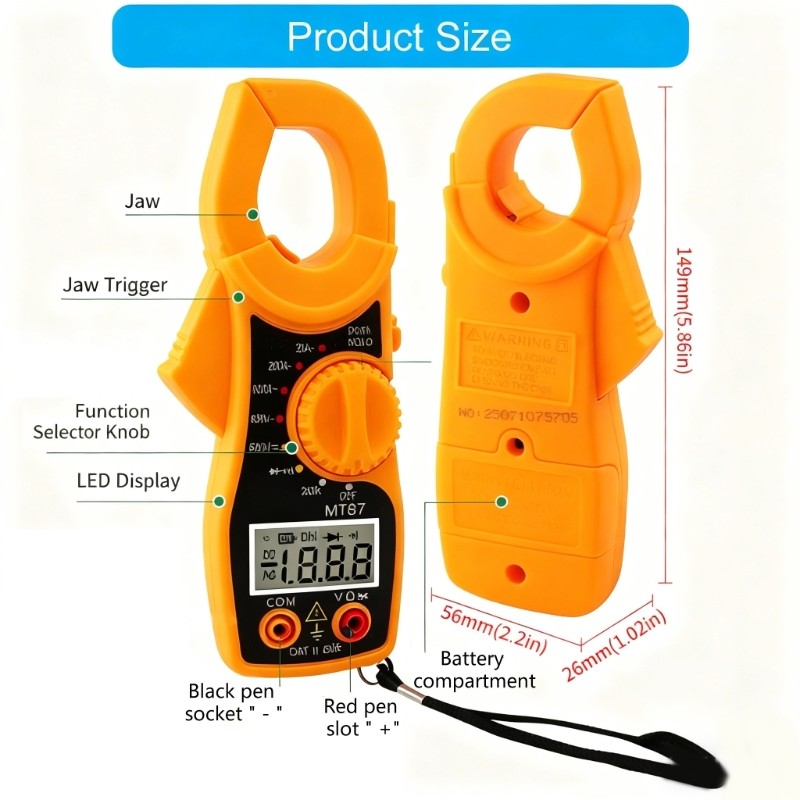 Efficient Clamp Multimeter with Measurement Capability for Efficient Testing