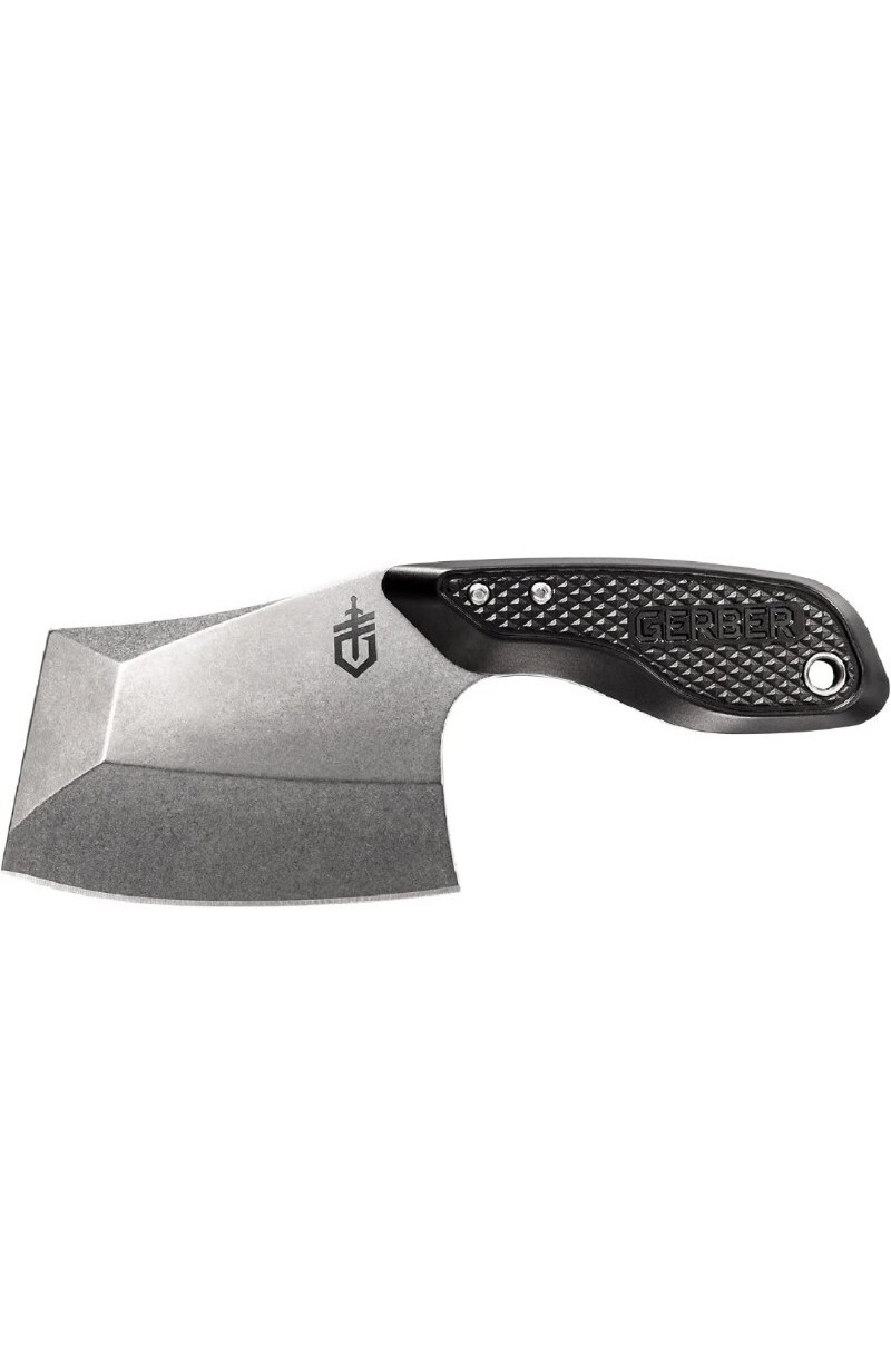 Gerber Tri Tip Mini Cleaver 2.9" 7Cr17MoV S.S. Blade Aluminum Handle + Sheath