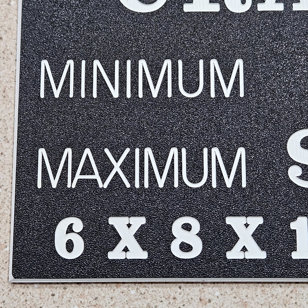 Vintage Craps Black Table Minimum Maximum Rules Plastic Casino Table Sign Plaque