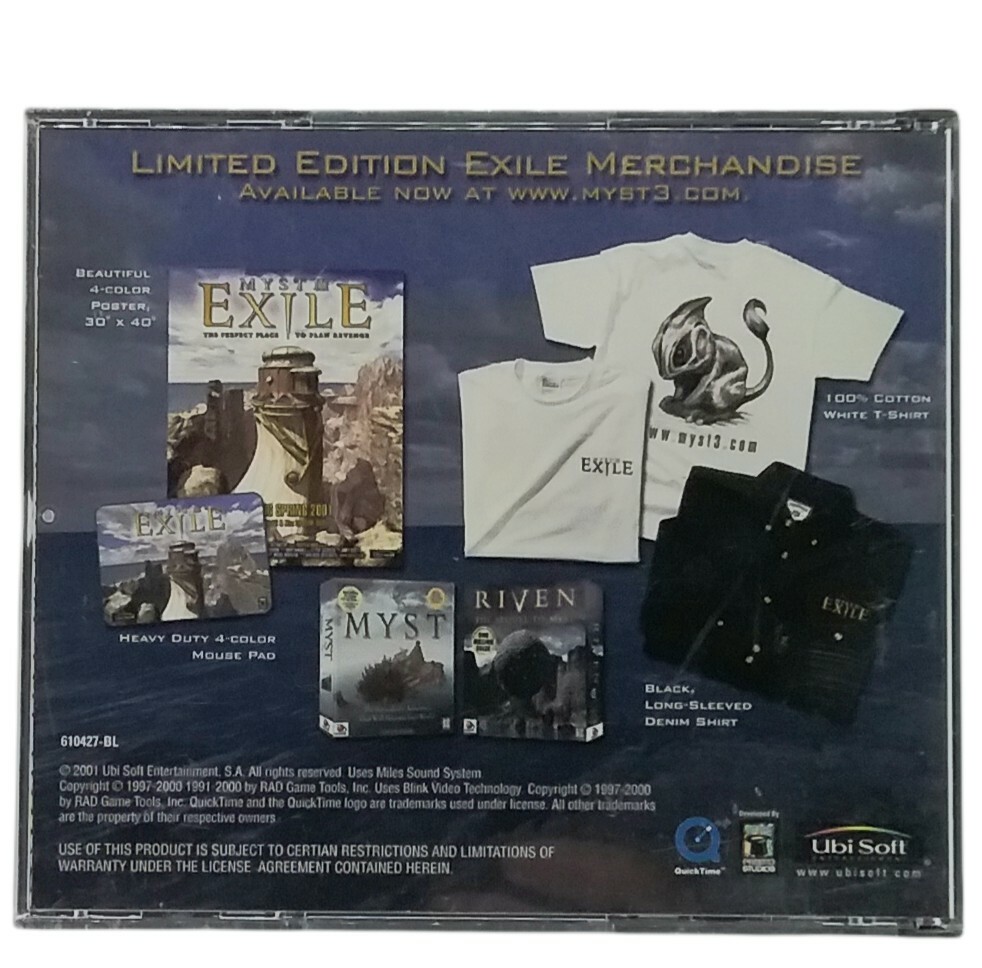 MYST III Exile PC CD-ROM 2001 Ubisoft