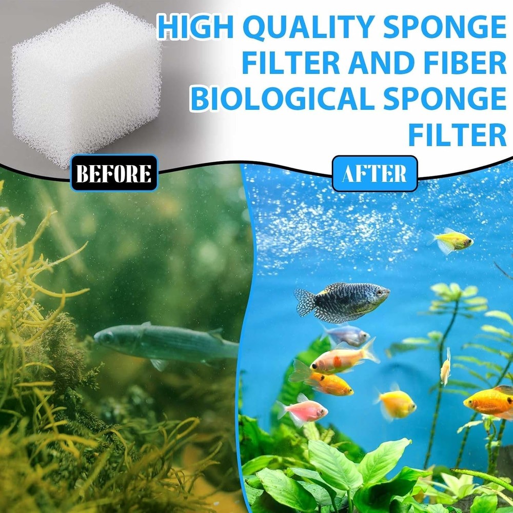 Threlaco 6 Pack Foam Filter Insert Compatible with Aquaclear 30 Aquarium Filt